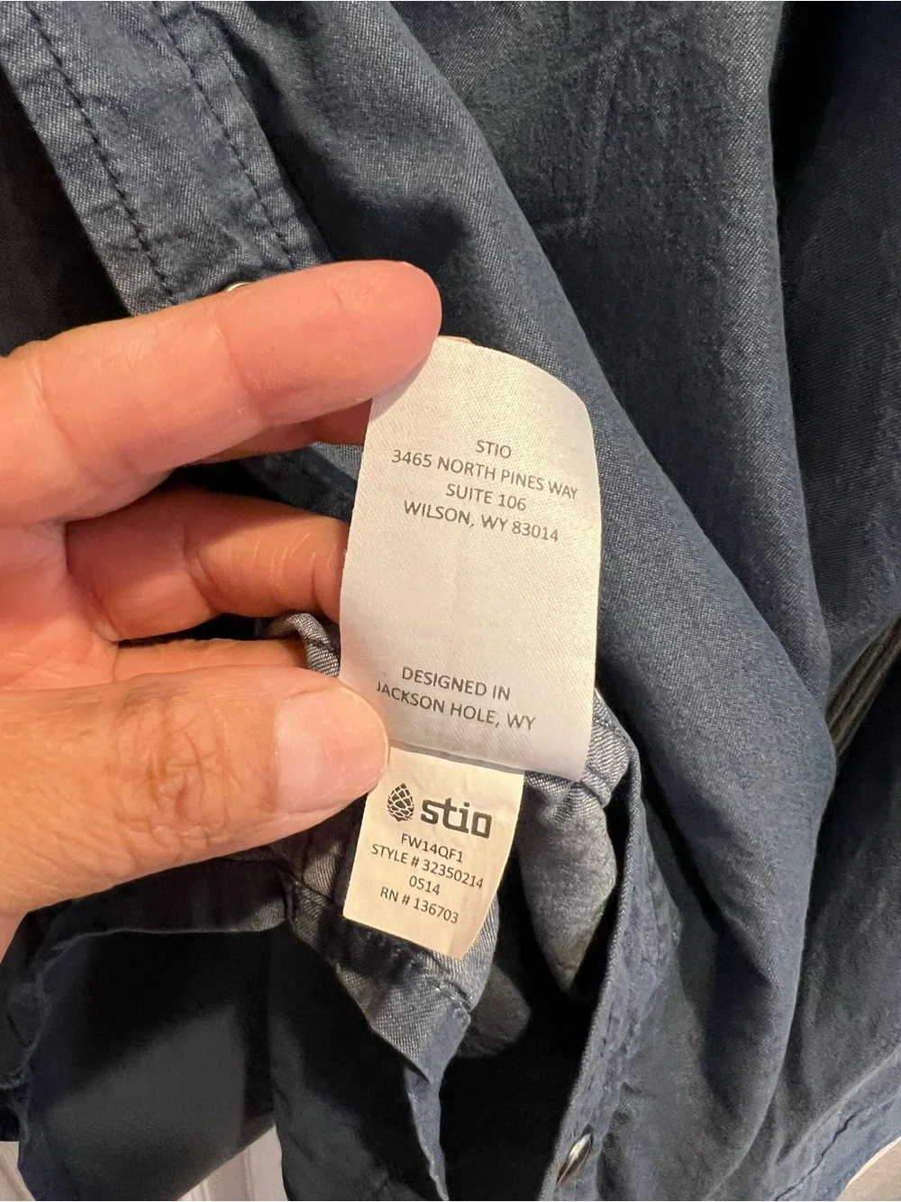 Stio Men's Casual Button-Down Shirt in Slate Blue